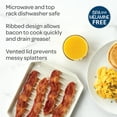 thumbnail image 4 of Nordic Ware Microwave Safe Covered Plastic Bacon Rack with Lid,  White, 2 Pieces, 4 of 12