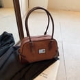 thumbnail image 3 of Bolso Boston popular de este año para mujer con bolso de axila de gran capacidad 2025 nuevo estilo retro esmerilado para damas con una sola almohada de hombro, 3 of 5