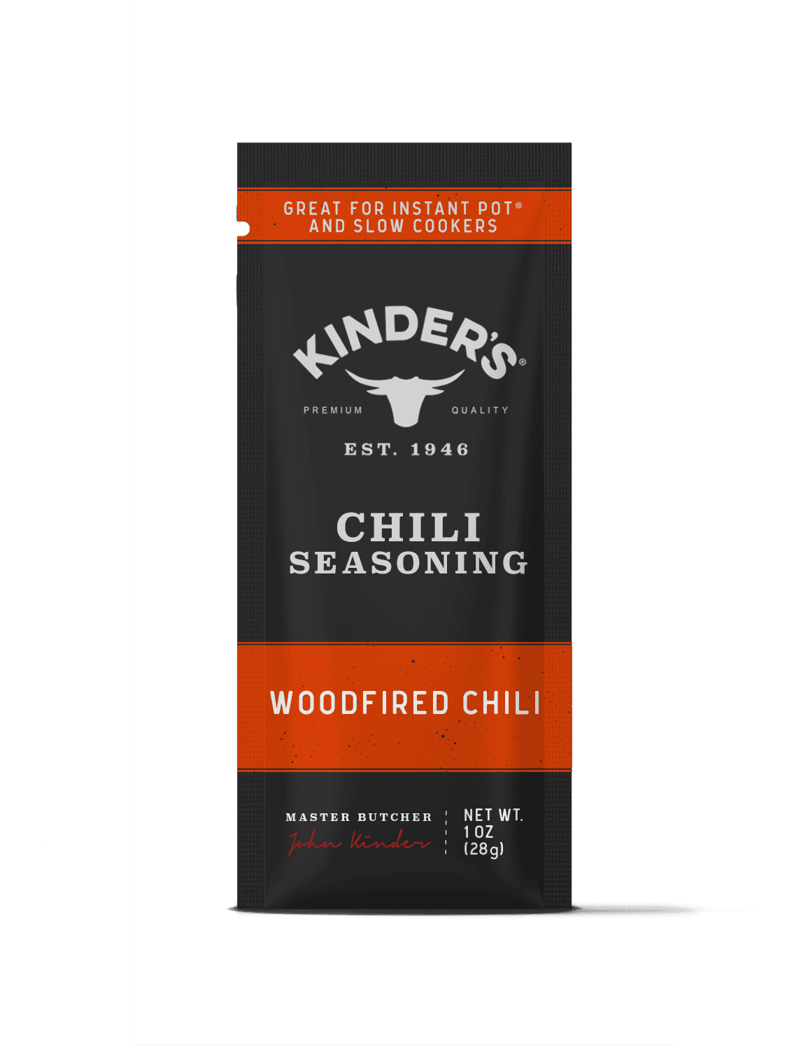 Kinder's Woodfired Chili Seasoning, Smoky Flavors with Chilis and Herbs, No Added MSG, No Preservatives, and No Artificial Flavors, 1.0oz
