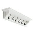 thumbnail image 3 of Home Wall Decorative Antique Brass Hardware 6 Hook Coat Rack 100Cm - White, 3 of 7