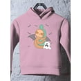thumbnail image 3 of Halloween Sloth W Little Ghost Hoodie Toddler -Image by Shutterstock,  5 Toddler, 3 of 4