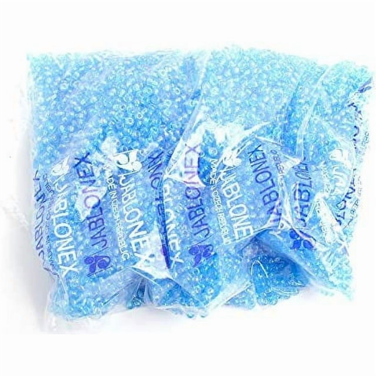 John Bead Czech Glass Seed Beads 6/0 (500g) Transparent Aqua Iris Bead