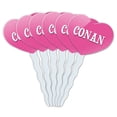 thumbnail image 1 of Conan Heart Love Cupcake Picks Toppers - Set of 6, 1 of 1