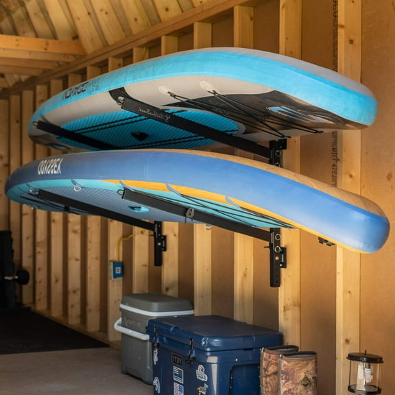 Kona Wall Mounted Surfboard & SUP Rack, Paddleboard Garage Storage, Holds 2 Boards up to 200 lbs