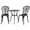 Style01- Black - No cushion, variant on Bistro Set 3 Piece Rustproof Cast Aluminum Patio Furniture Set with 2 White Chairs and 1 Table for Outdoor Garden Balcony