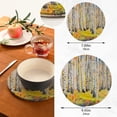 thumbnail image 3 of SKYSONIC Colorful Autumn Trees Pot Holders Trivets, 2 Pcs Heat Resistant Trivets,Fall Watercolor Cotton Thread Weave Mats for Hot Pads Pans Pot Bowl Teapot for Kitchen Decor, 3 of 7