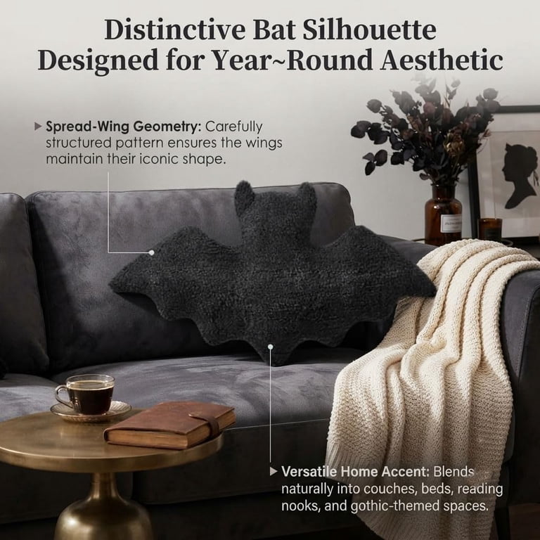 Bat Pillow Halloween Decorations Indoor, Bat Pillows, Gothic Pillows ...