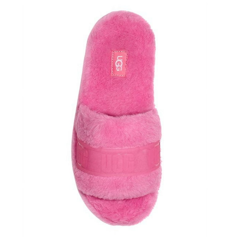 Pink fluffita ugg slides sales