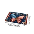 thumbnail image 3 of Cififendec 4th of July Patriotic Doormat, 23.62"×15.75", Absorbent Diatomaceous Earth Mat with Butterfly Print for Front Porch, Entryway & Outdoor Holiday Decor, 3 of 5