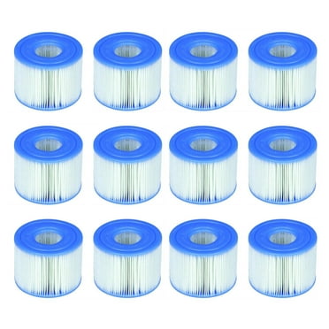 Intex 6 x 29001E B00PUZW3N2 PureSpa Type S1 Easy Set Pool Cartridges (12 Filters) | 2, Count (Pack of 1), Blue