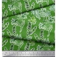 thumbnail image 3 of Soimoi Cotton Poplin Fabric Leaves Watercolor Printed Fabric 1 Yard 56 Inch Wide, 3 of 3