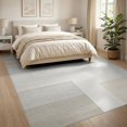 thumbnail image 3 of ODIKA 8'x10' Washable Area Rug Durable, Non-Slip Ivory Cream Solid Contemporary Minimalist Subtle Gradient Cashmere for Living Room, Under Sectional, Family, 3 of 7