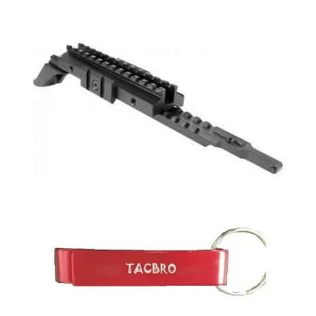 TACBRO AK / SAIGA ADJUSTABLE TRI-RAIL SCOPE MOUNT with One Free TACBRO Aluminum Opener(Randomly Selected