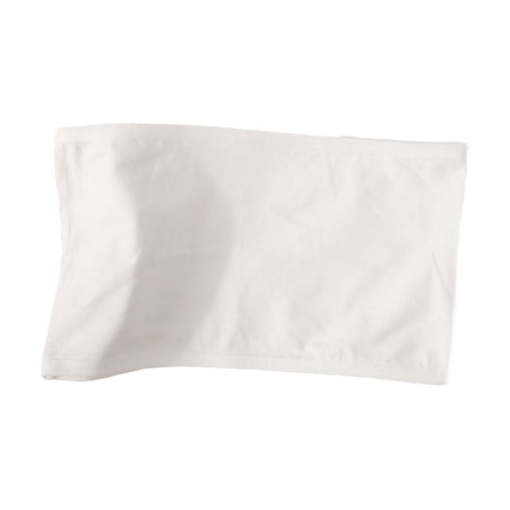 SERTG Kids Strapless Bra Unpadded Cotton Seamless Solid Color Comfort Fit Wear Support Undergarment Girls Tube Top(White,8-9 Years)