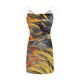 thumbnail image 5 of Vestido de mujer sexy con cuello en V estampado vendaje adelgazante sin mangas tanque cinturón vestido, 5 of 5