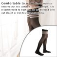 thumbnail image 4 of yingyy 1 Paire Bas Cuisse 52 cm JK Élasticité Personnalité Antidérapant Style Preppy Chaussette Bas Cuisse Haut Cosplay Rayé Blanc 1 Ensemble, 4 of 6