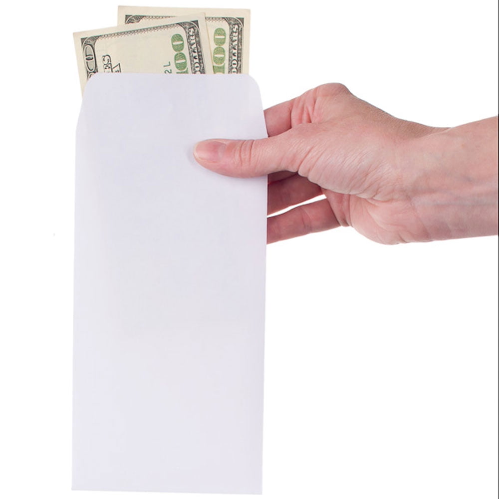 BankSupplies Blank DriveUp Envelopes Open End 33/4W x 7H Case