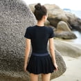 thumbnail image 4 of Trajes de baño de verano para mujer, tallas grandes, con protección solar, costuras en contraste y color, 4 of 4