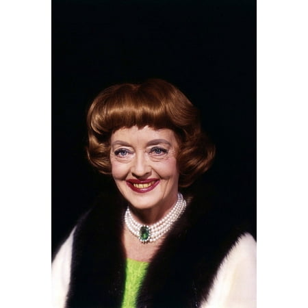 Bette Davis 24x36 Poster 1950's Portrait With Red Hair in Fur Collar