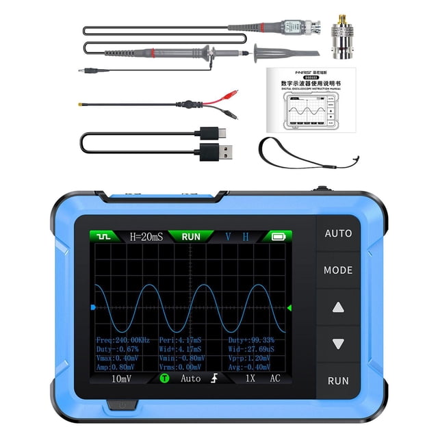Osciloscopio digital portátil shamjiam Generador de señales ancho de banda 1 M