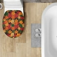 thumbnail image 4 of ZIATUBLE Thanksgiving Maple Toilet Lid Dust Cover Happy Fall Toilet Lid Covers for Bathroom Elongated Toilet Seat Covers Soft Toilet Protector Cover Home Accessories Decor, 4 of 6