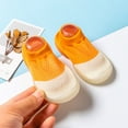 thumbnail image 2 of Penkiiy Baby Shoes First Walker Baby Boys Girls Shoes Infant Toddler Footwear Newborn Prewalker Non-Slip Baby Shoe-Socks Orange Kid Shoes for 6-12 Months, 2 of 9