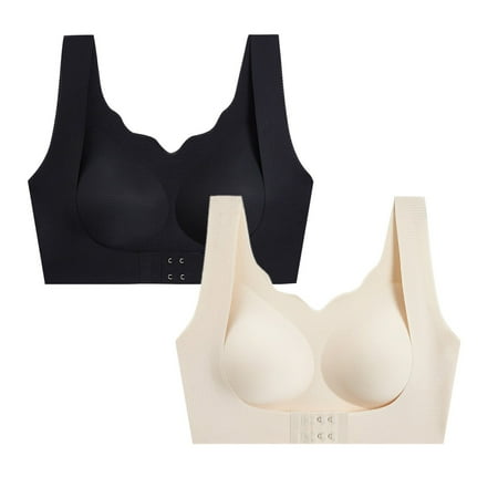 

fvwitlyh Bras for Women Sports Bra Cotton Sports Bras for Women Womens 2PCS Seamless Rimless Tank Style Bra Beauty Chest Full Support Sports Bras for Women