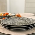 thumbnail image 4 of Encantada Handmade Pottery 11.75" Set of 2 Dinner Plates Ink, 4 of 7