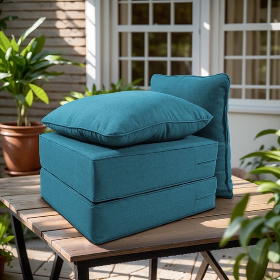Opohoro Outdoor Deep Seat Cushion Set, 24"x24"x6", Water Resistant & UV Resistant Comfortable Furniture Cushions for Patio Chair, Sofa, Loveseat