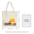 thumbnail image 3 of Serene Sunset Tote Bag - Canvas Multifunctional Reusable Shopping Bag with Palm Trees & Ocean Design Perfect for Travel & Parties, 3 of 4