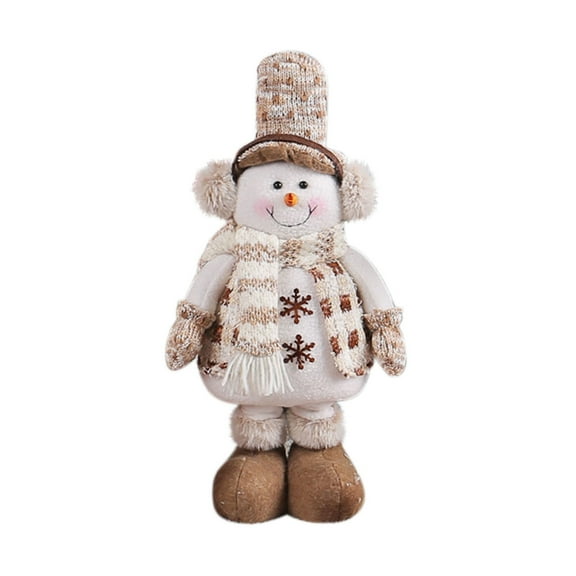 ZLBDYG Plush Snowman & Reindeer Tabletop Decor Set (3 Styles) - Soft Standing Christmas Figures with Knit Hats and Scarves, Charming Mantel and Shelf Display for Festive Home Decor