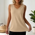 thumbnail image 6 of Posijego Lace Tank Tops for Women Basic Camisoles Undershirts Summer Sleeveless Slim Ribbed Cami Tops Going out Tees, 6 of 9