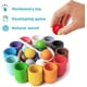 thumbnail image 2 of Juego clasificador de madera de juguete de bolas en tazas, 12 bolas de 30mm, edad 1+, clasificación y conteo de colores, educación de aprendizaje preescolar, 2 of 7