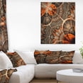 thumbnail image 1 of Art Numérique Orange Brun Fleurs Fractales - Impression sur Toile Florale, 1 of 3