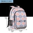 thumbnail image 2 of FORMRS Unisex School Backpack 17" Student Travel Bag with Laptop Compartment, Mosaic Flowers Pattern, 2 of 7