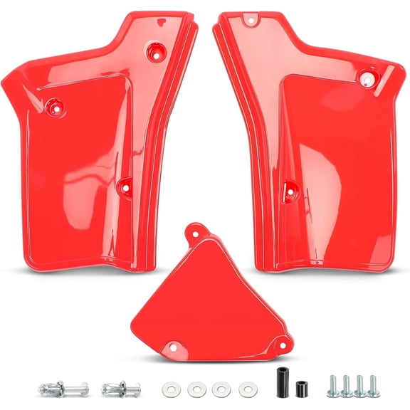 A-Premium Side Panels Covers Compatible with Honda XR200R 1984-2002, XR250R 1984-1985, Red