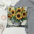thumbnail image 2 of ONETECH Spring Summer Sunflower Throw Pillow Covers,Yellow Flowers Pillow case Farmhouse Black and White Cow Buffalo Plaid Pattern Spring Summer Home Decorative for Couch Bed Sofa, 2 of 5
