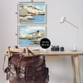 thumbnail image 3 of Seaside Cliff Modern Landscape Landscape Painting White Framed Art Print Wall Art, Set of 2, 3 of 8