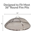 thumbnail image 6 of Sunnydaze Heavy-Duty 36" Round Stainless Steel Fire Pit Spark Screen Cover, 6 of 10