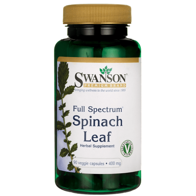 Swanson Full Spectrum Spinach Leaf 400 mg 90 Veggie Capsules