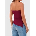 thumbnail image 2 of Top Bandeau PRETTYGARDEN Mujer Verano 2025 Sin Tirantes Rojo Vino, 2 of 6