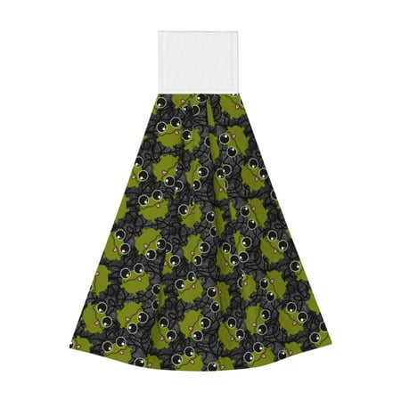 

Lukts Cartoon Kawaii Frogs1 for Coral Fleece Velcro Towel Suitable for Bathroom Kitchen Hanging Absorbent Towel Household Items