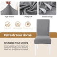 thumbnail image 3 of JIATER 100% Waterproof Dining Chair Covers Stretch Chair Slipcovers Protector Set of 4,Light Gray, 3 of 8