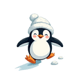 thumbnail image 5 of Cartoon Penguin Stickers, Waterproof Winter Sticker for Water Bottle Laptop Phone Cases Planner Skateboard Luggage Helmet Party Favor Decor, Ideal for Adults Teens Teacher Rewards, 5 of 9