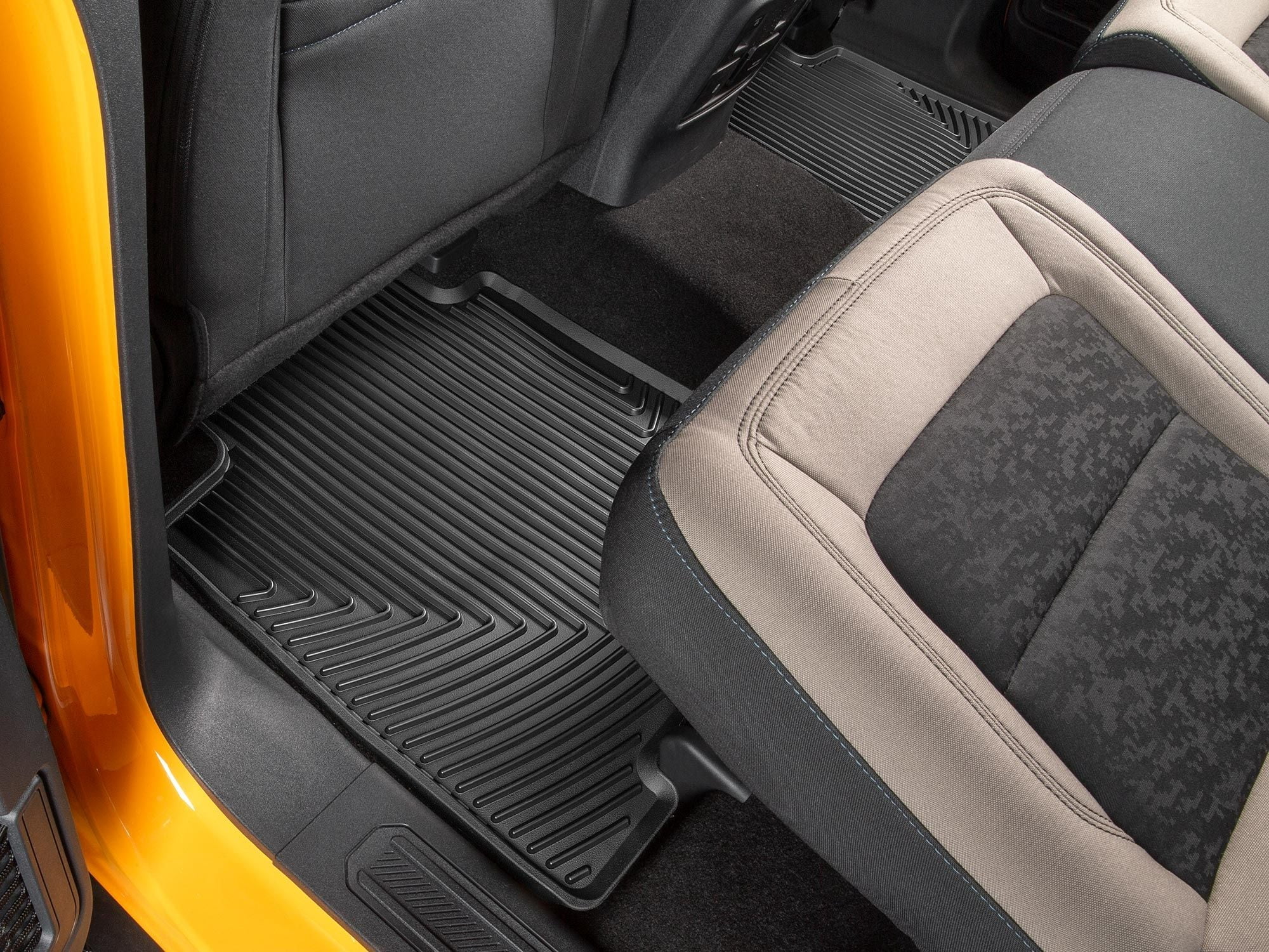 WeatherTech All-Weather Floor Mats compatible with Ford Bronco Raptor, Bronco - 2nd Row, Black