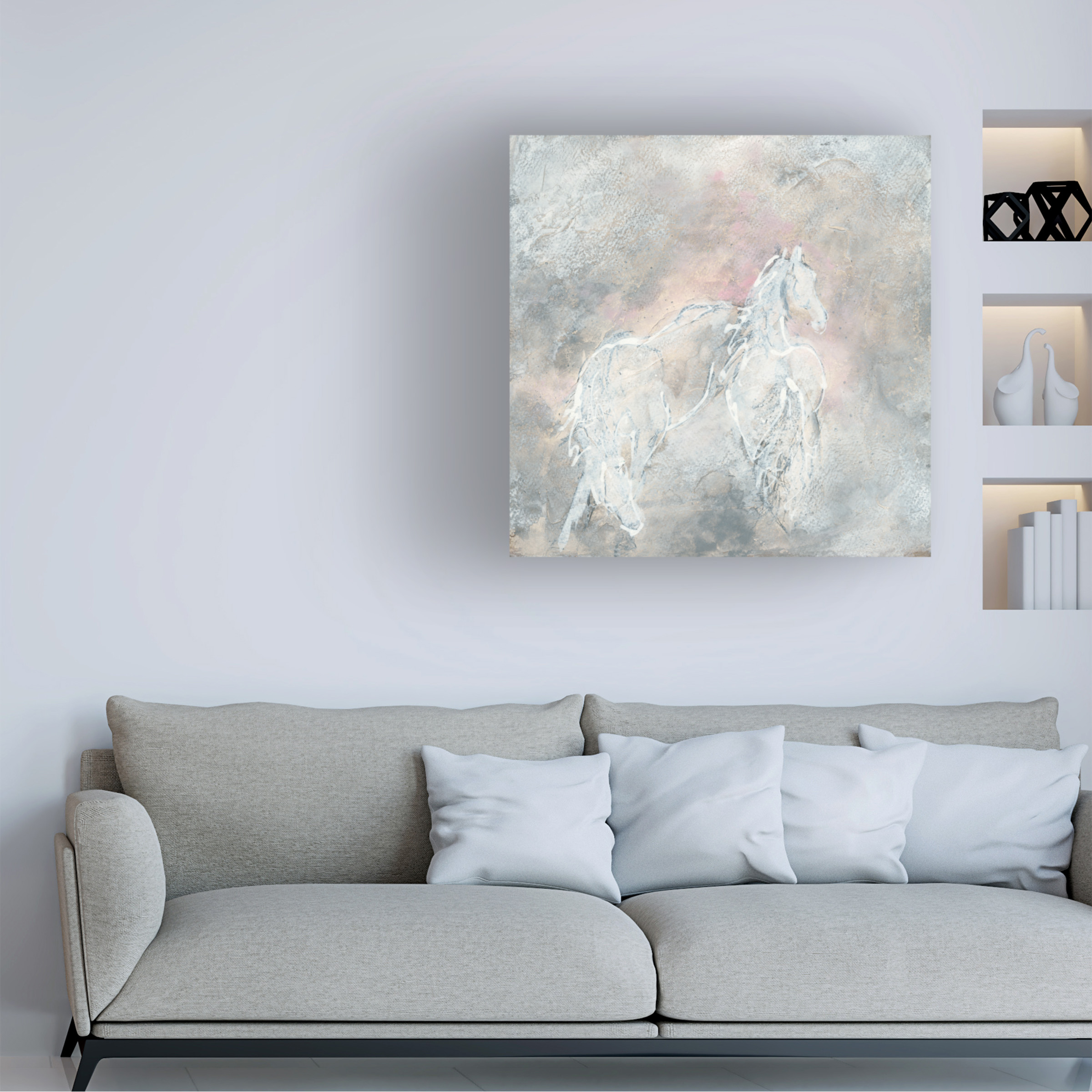 Trademark Fine Art 'Blush Horses II' Canvas Art by Chris Paschke