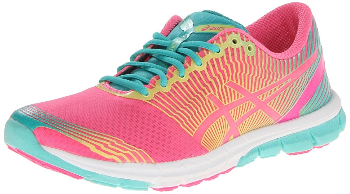 ASICS Women's Running Shoe,Flash Pink/Lime/Green,7 M US