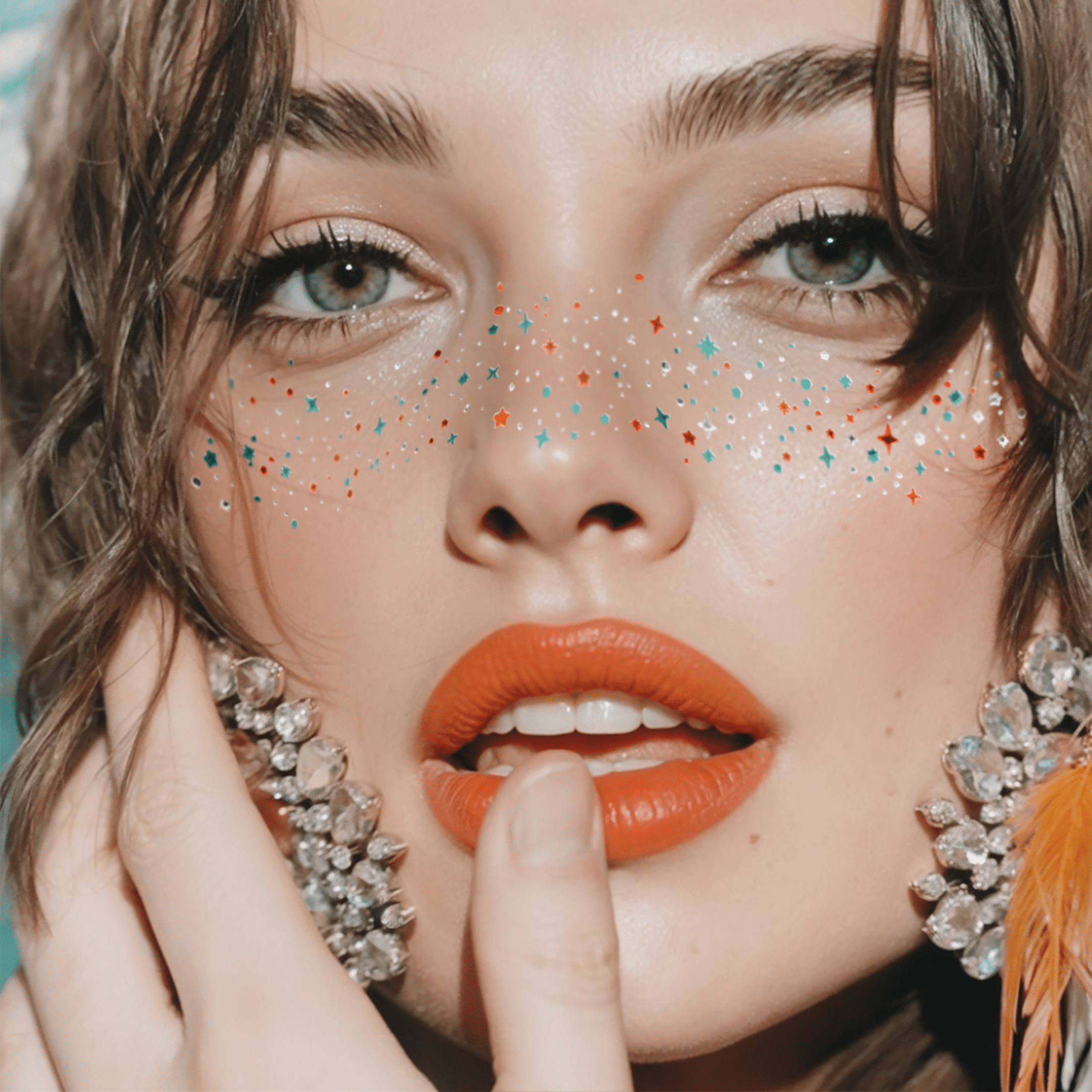 Fazit Show Stopping Glitter Speckles Makeup Patches, 6 Count