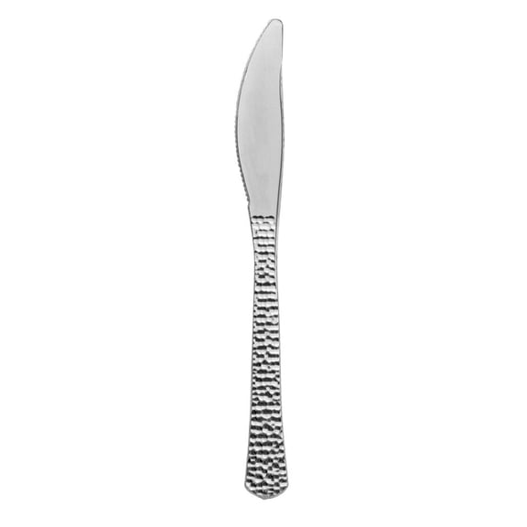 Hammered Effect Plastic Silver Knives *Case of 120*