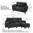 thumbnail image 5 of Pingliang Home Living Room Furniture Set, Sectional Sofa Couch with Storage Ottoman and Loveseat, Modern 3 Seater L Shaped Sofa and 2 Seater Couch,for Living Room,Apartment,Studio,Office, 5 of 5